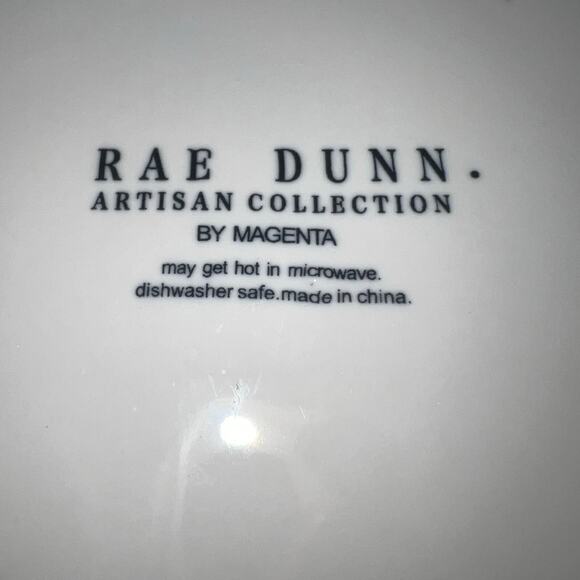 Rae Dunn Pet Dog Cat Dishes Food Bowls Nibble Devour Ceramic White Black Blue - Picture 6 of 14